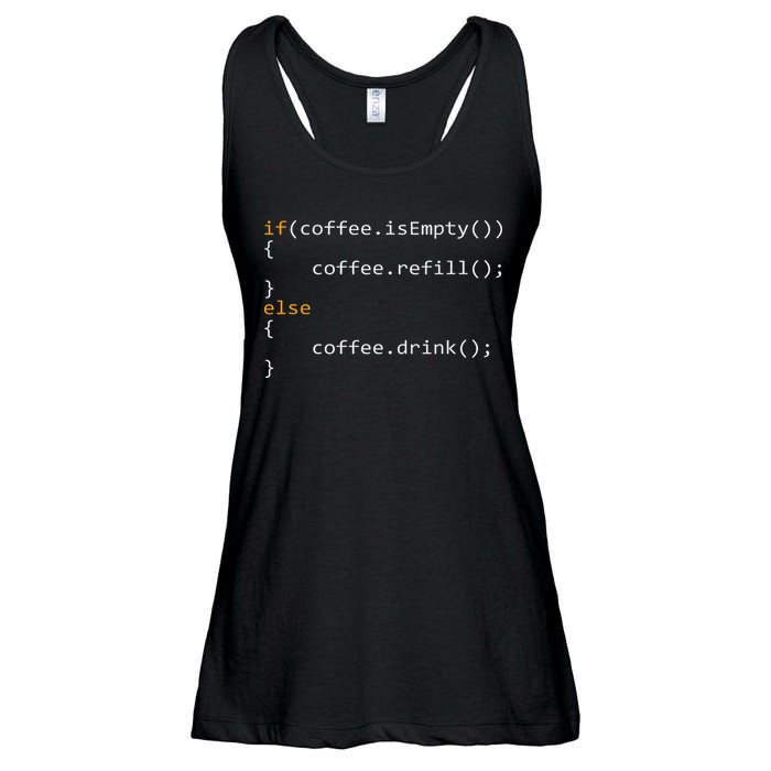 Funny Programmer Coffee Gift For Coders Ladies Essential Flowy Tank