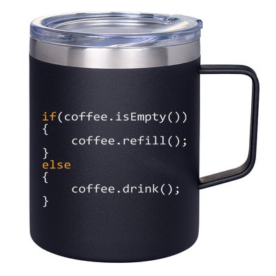 Funny Programmer Coffee Gift For Coders 12oz Stainless Steel Coffee Mug