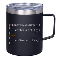 Funny Programmer Coffee Gift For Coders 12oz Stainless Steel Coffee Mug