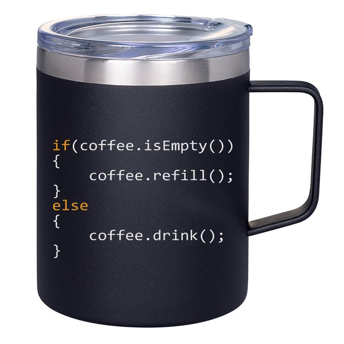 Funny Programmer Coffee Gift For Coders 12oz Stainless Steel Coffee Mug