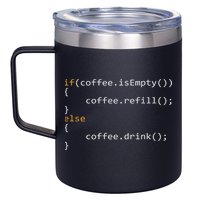 Funny Programmer Coffee Gift For Coders 12oz Stainless Steel Coffee Mug