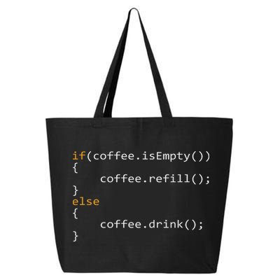 Funny Programmer Coffee Gift For Coders 25L Jumbo Tote