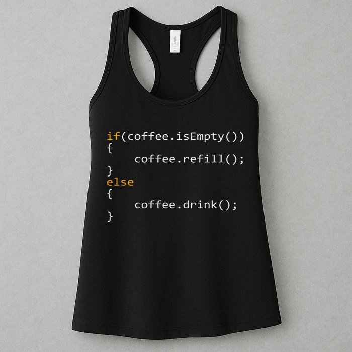 Funny Programmer Coffee Gift For Coders Womens Tank Top