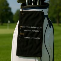 Funny Programmer Coffee Gift For Coders Golf Towel