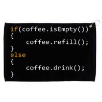 Funny Programmer Coffee Gift For Coders Grommeted Golf Towel
