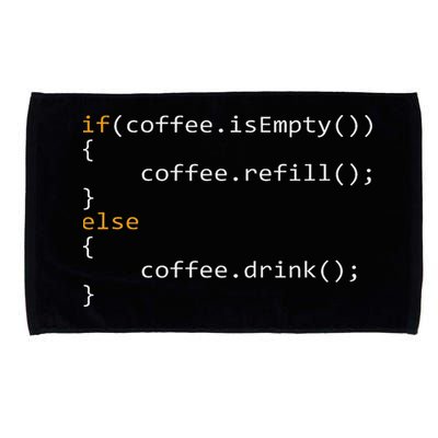 Funny Programmer Coffee Gift For Coders Microfiber Hand Towel