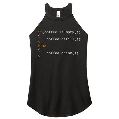 Funny Programmer Coffee Gift For Coders Women's Perfect Tri Rocker Tank
