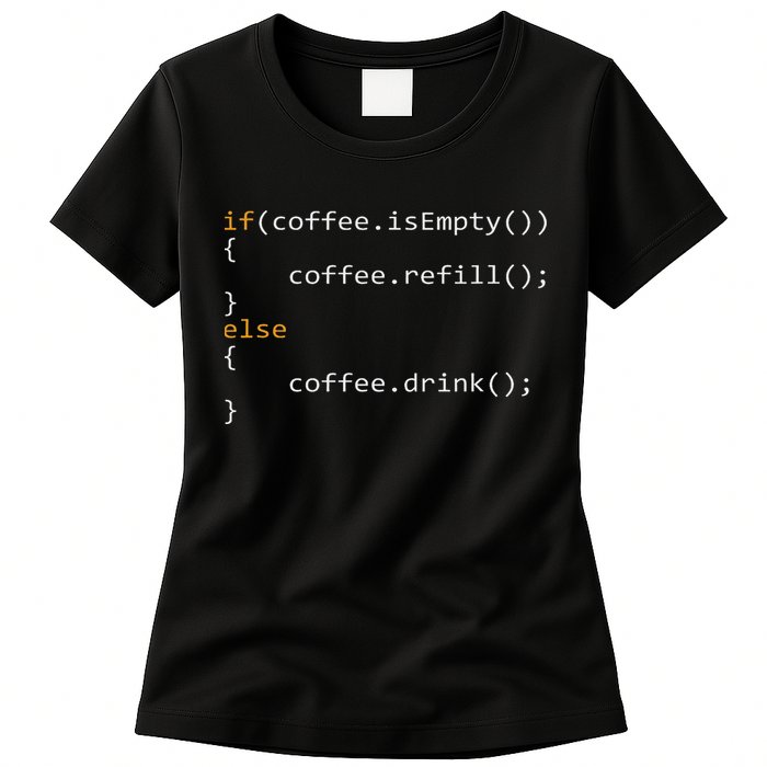 Funny Programmer Coffee Gift For Coders Womens T-Shirt