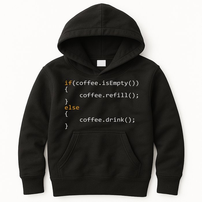 Funny Programmer Coffee Gift For Coders Kids Hoodie