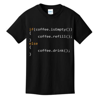 Funny Programmer Coffee Gift For Coders Kids T-Shirt