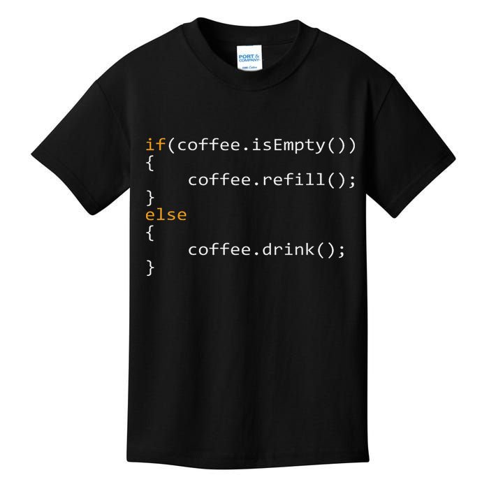Funny Programmer Coffee Gift For Coders Kids T-Shirt
