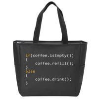 Funny Programmer Coffee Gift For Coders Zip Tote Bag