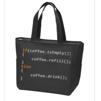 Funny Programmer Coffee Gift For Coders Zip Tote Bag