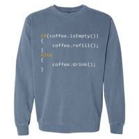 Funny Programmer Coffee Gift For Coders Garment-Dyed Sweatshirt