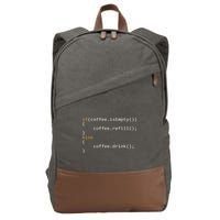 Funny Programmer Coffee Gift For Coders Cotton Canvas Backpack