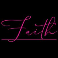Faith Pink Christian Drawstring Bag
