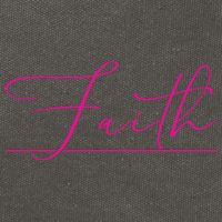 Faith Pink Christian Cotton Canvas Backpack