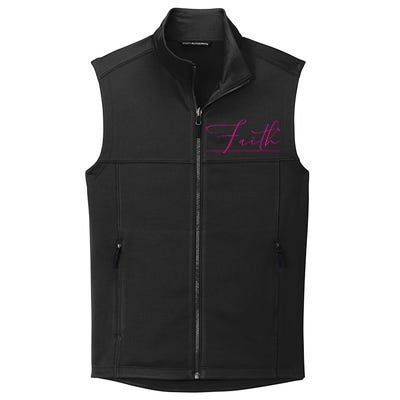 Faith Pink Christian Collective Smooth Fleece Vest