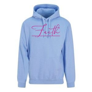 Faith Pink Christian Unisex Surf Hoodie