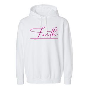 Faith Pink Christian Garment-Dyed Fleece Hoodie