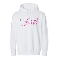 Faith Pink Christian Garment-Dyed Fleece Hoodie