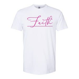 Faith Pink Christian Softstyle CVC T-Shirt