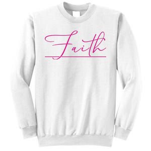 Faith Pink Christian Sweatshirt