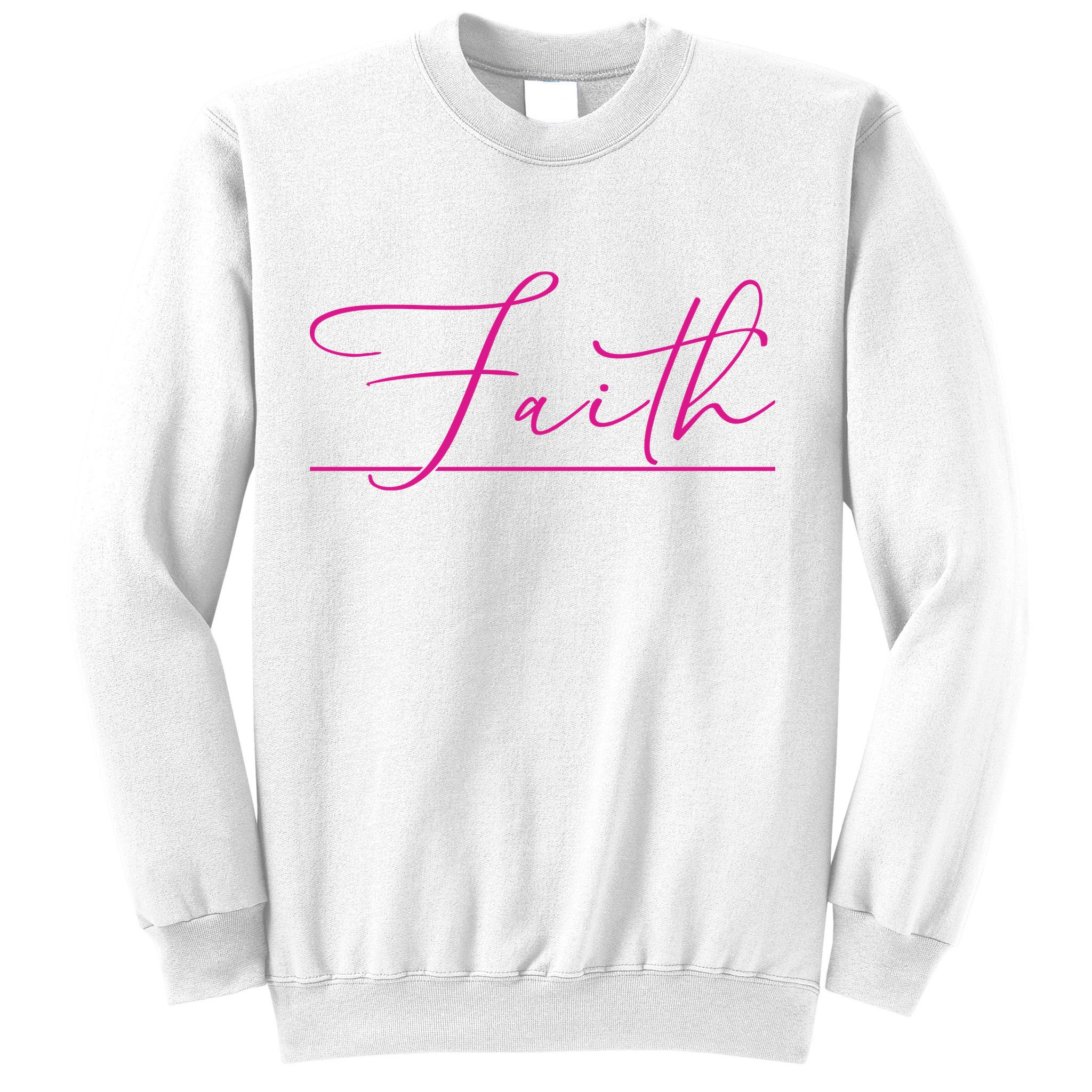 Faith Pink Christian Sweatshirt