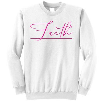 Faith Pink Christian Sweatshirt