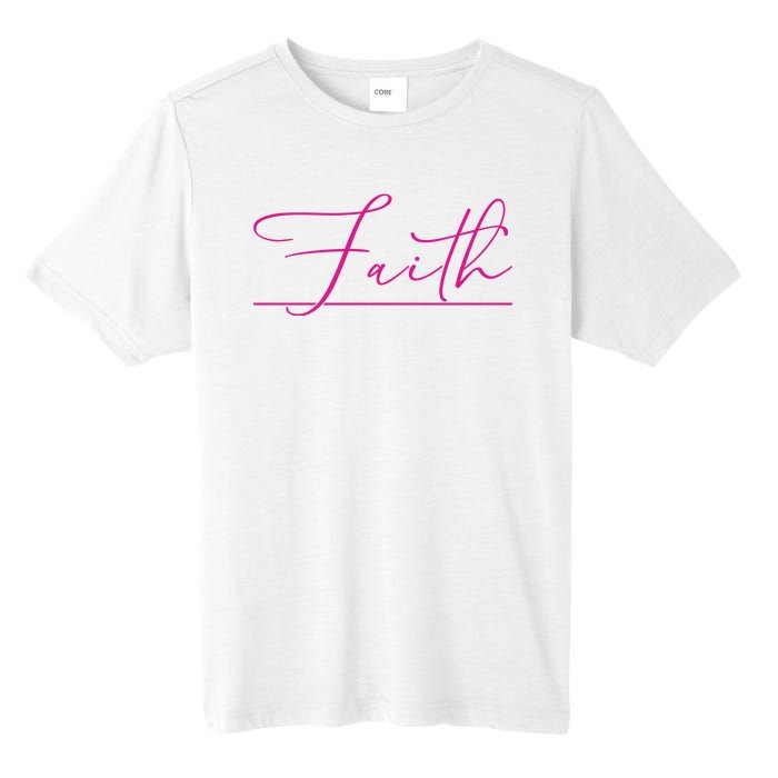 Faith Pink Christian Tall Fusion ChromaSoft Performance T-Shirt