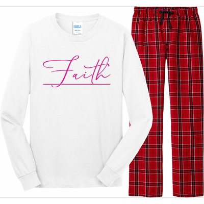 Faith Pink Christian Long Sleeve Pajama Set