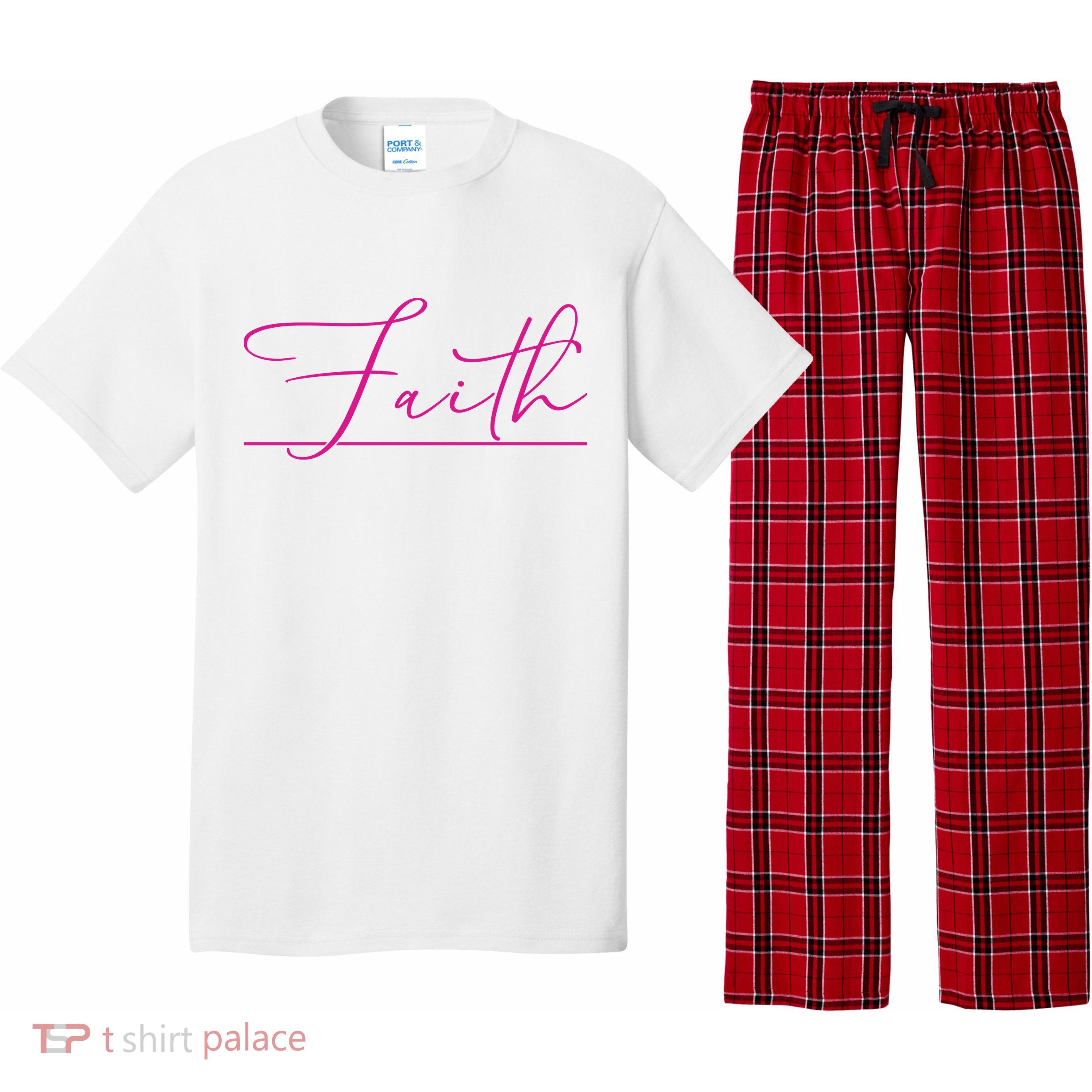 Faith Pink Christian Pajama Set