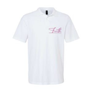 Faith Pink Christian Softstyle Adult Sport Polo