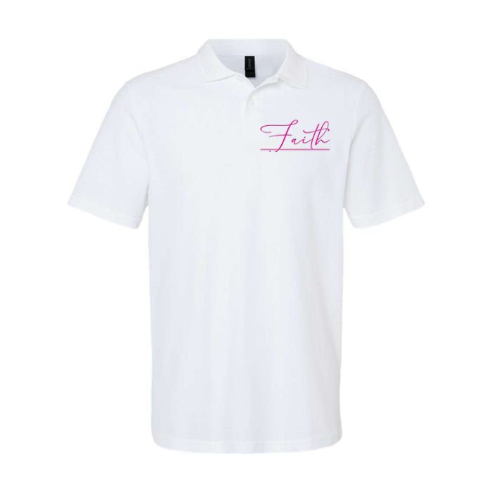 Faith Pink Christian Softstyle Adult Sport Polo