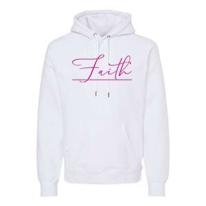 Faith Pink Christian Premium Hoodie