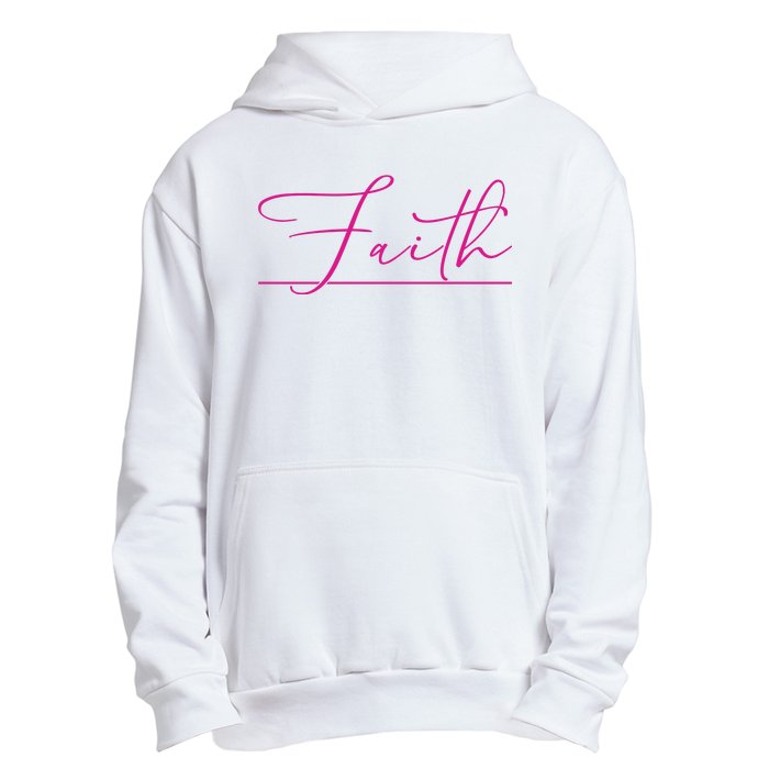 Faith Pink Christian Urban Pullover Hoodie