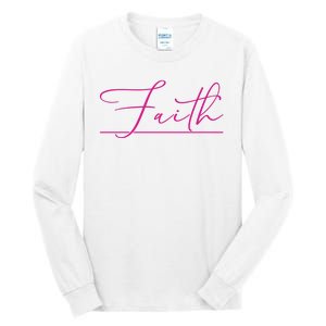 Faith Pink Christian Tall Long Sleeve T-Shirt