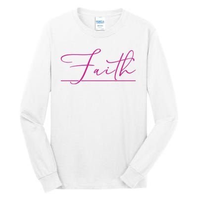 Faith Pink Christian Tall Long Sleeve T-Shirt