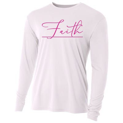 Faith Pink Christian Cooling Performance Long Sleeve Crew