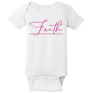 Faith Pink Christian Baby Bodysuit