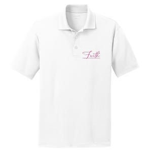 Faith Pink Christian PosiCharge RacerMesh Polo