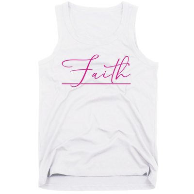 Faith Pink Christian Tank Top