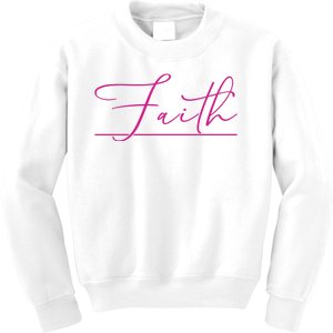 Faith Pink Christian Kids Sweatshirt