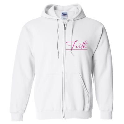 Faith Pink Christian Full Zip Hoodie