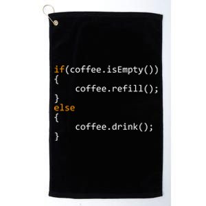 Funny Programmer Coffee Gift For Coders Gift Platinum Collection Golf Towel