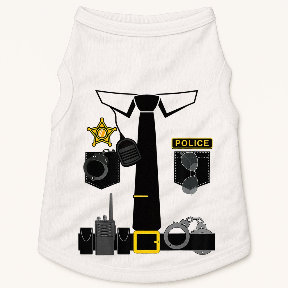 Funny Police Costume Police Officer Pretend Im A Police Man Doggie Tank