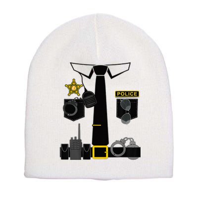 Funny Police Costume Police Officer Pretend Im A Police Man Short Acrylic Beanie