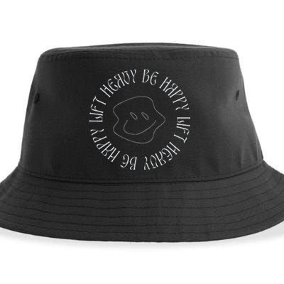 Funny Pump Cover Gift For Weightlifting Smiley Workout Sustainable Bucket Hat