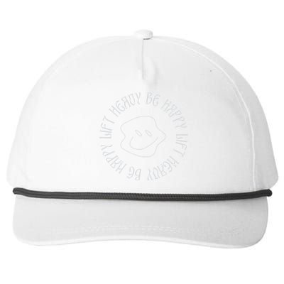 Funny Pump Cover Gift For Weightlifting Smiley Workout Snapback Five-Panel Rope Hat