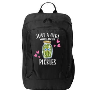 Funny Pickle Cucumber Lover Just A Who Loves Pickles Gift City Backpack